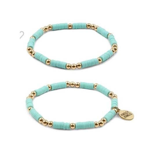 New~KINSLEY ARMELLE SET of (2) Mint Stretch Bracelet Set~Retired Design~ - Picture 4 of 4